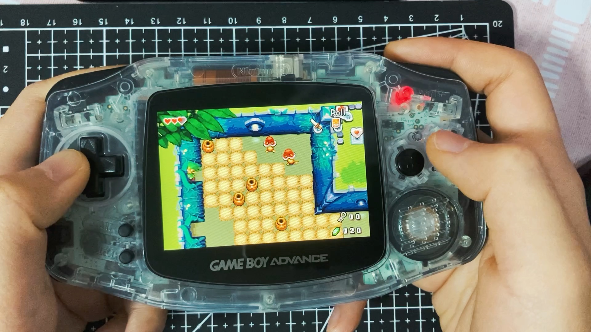 [图]塞尔达传说缩小帽试玩，gba 实机直录，第一次制作这么长的视频