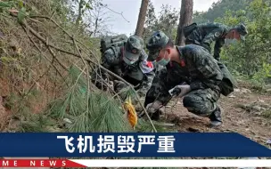 Tải video: 2图对比东航坠机地事故前后：一片区域已焦黑，核心区有白色斑点