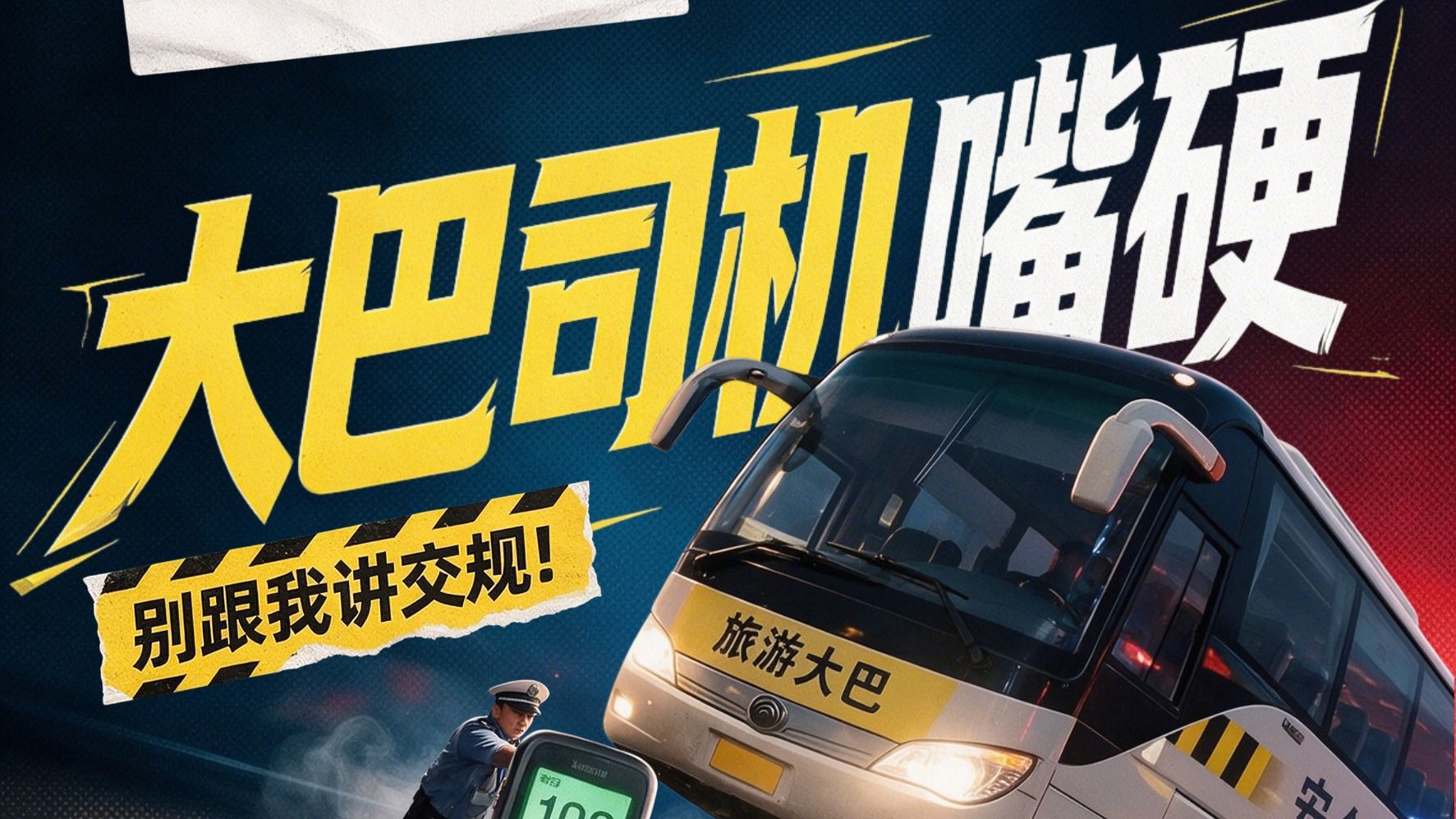 大巴司机嘴硬：别跟我讲交规！一测108，直接刑拘