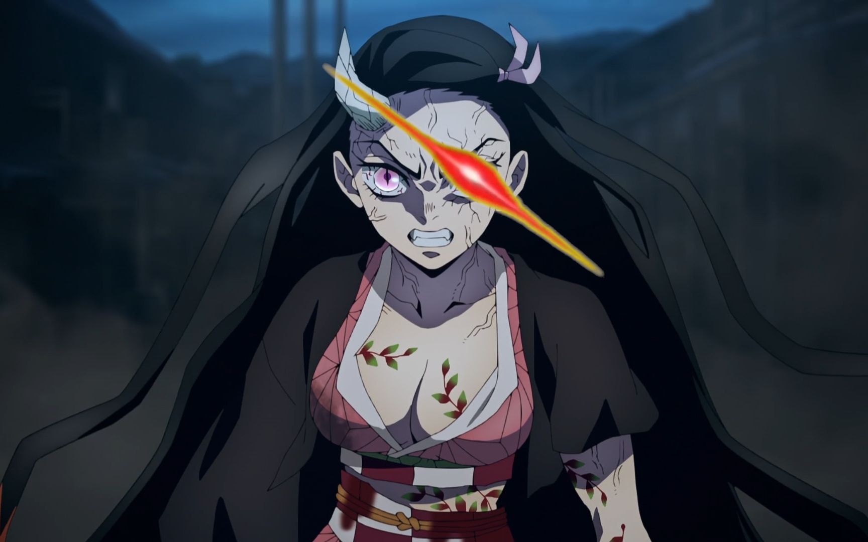 美女打架燃到爆炸!鬼化祢豆子完虐十二鬼月堕姬!