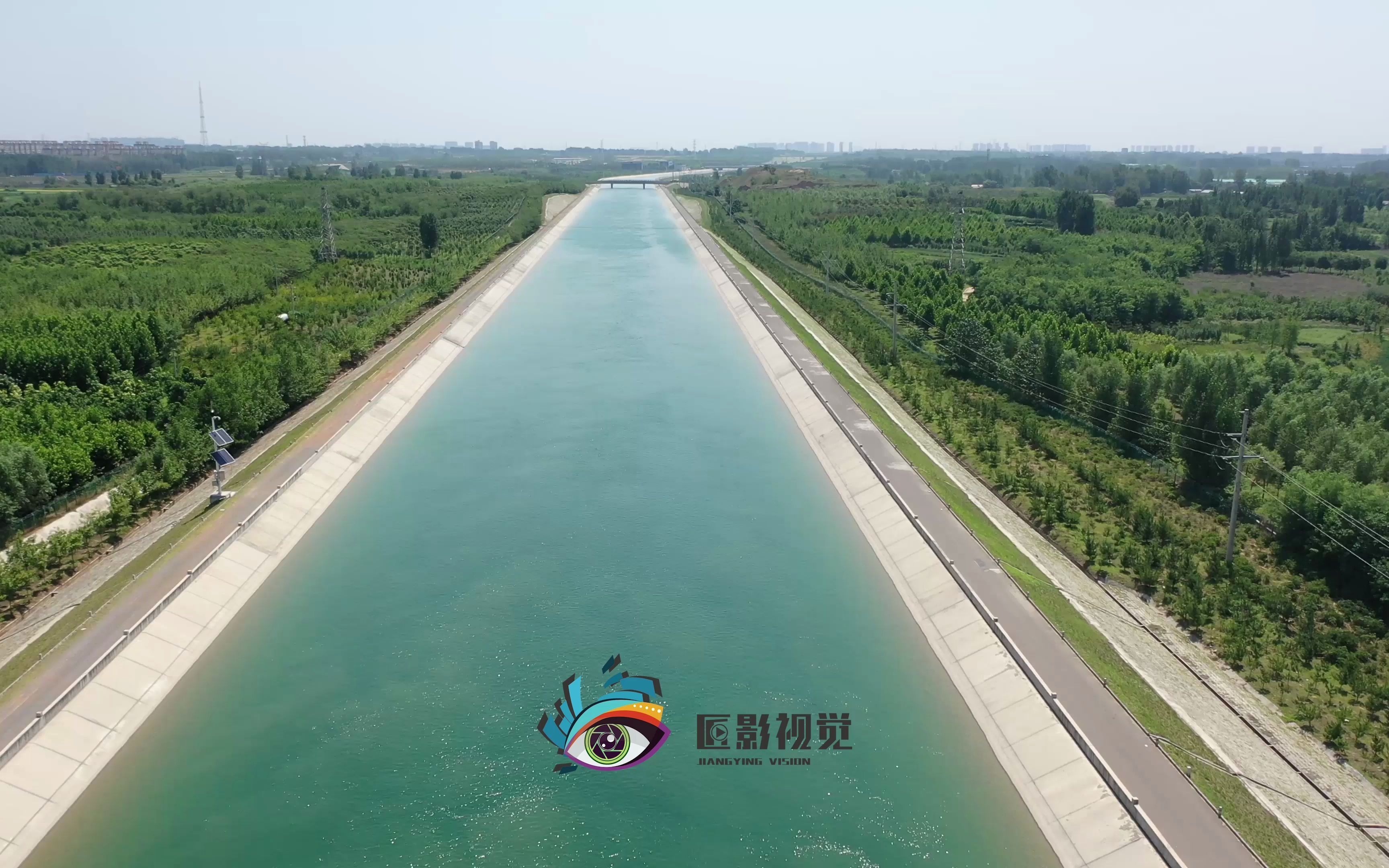 郑州南水北调运河航拍