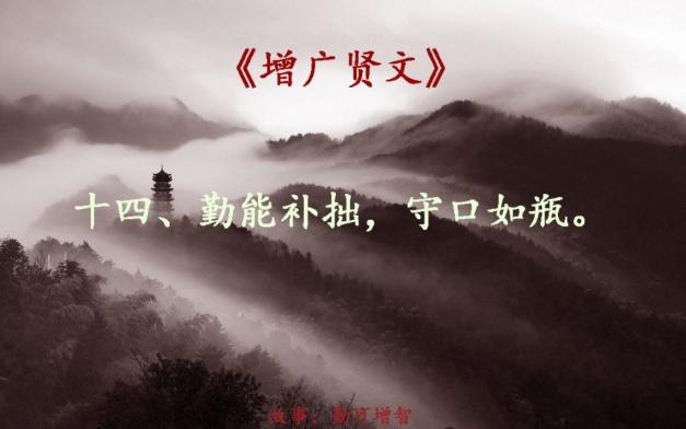 《增广贤文》14P勤能补拙,守口如瓶.睡前听书(勤可增智)哔哩哔哩bilibili