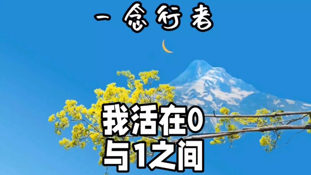 我活在零与一之间——一念行者