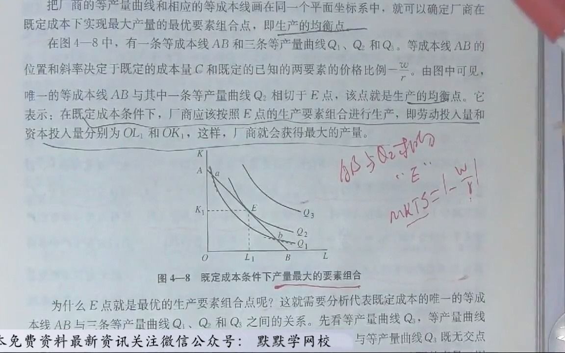 默默学江苏专转本经济学基础第4章4.1.5最优生产要素组合哔哩哔哩bilibili