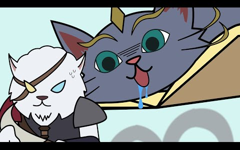 lol小动画雷恩加尔和悠米互相打闹的反应