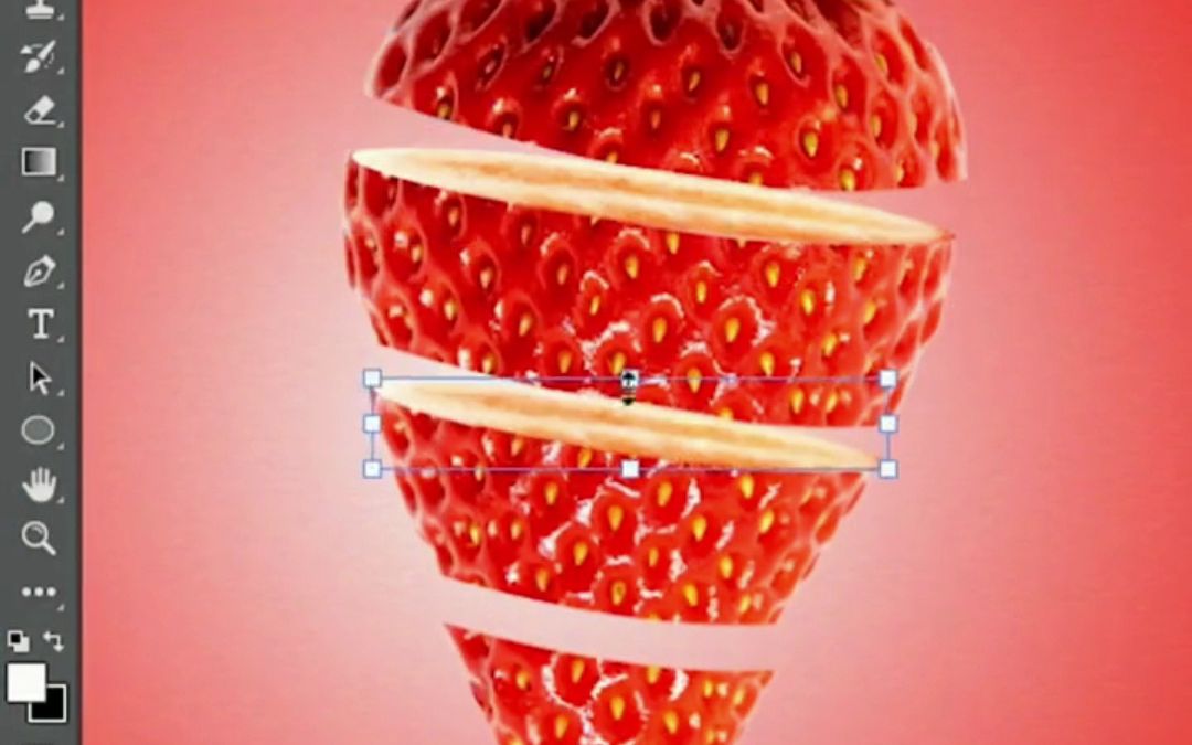 ps创意分割水果海报