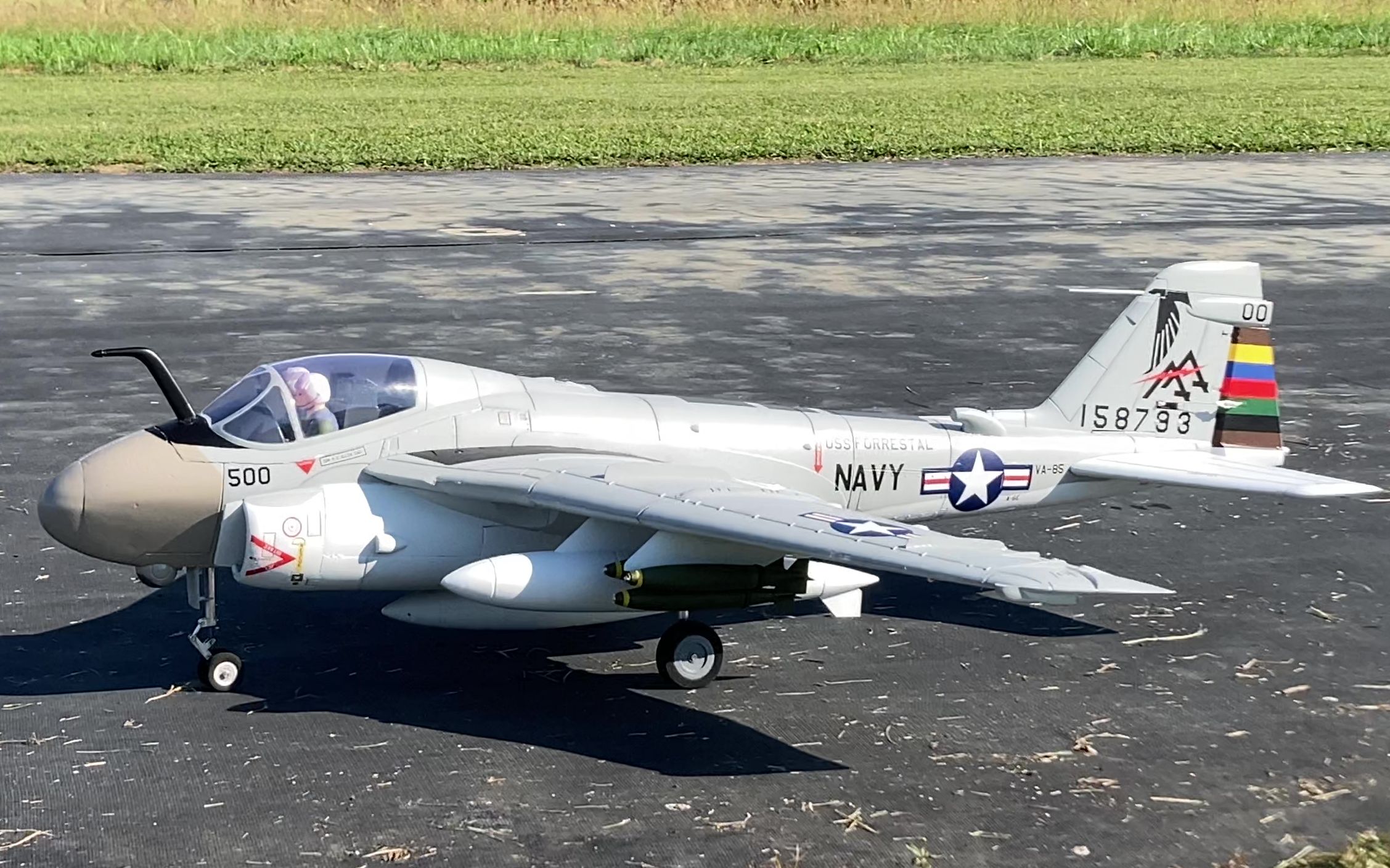 遥控飞机/航模 飞翼 80mm涵道 a6e intruder 战斗机 攻击机 固定翼