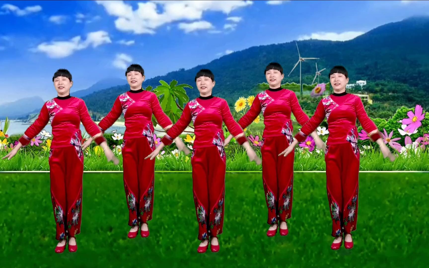 经典流行广场舞《扎红头绳》优美动听,简单大气,歌舞醉人心田