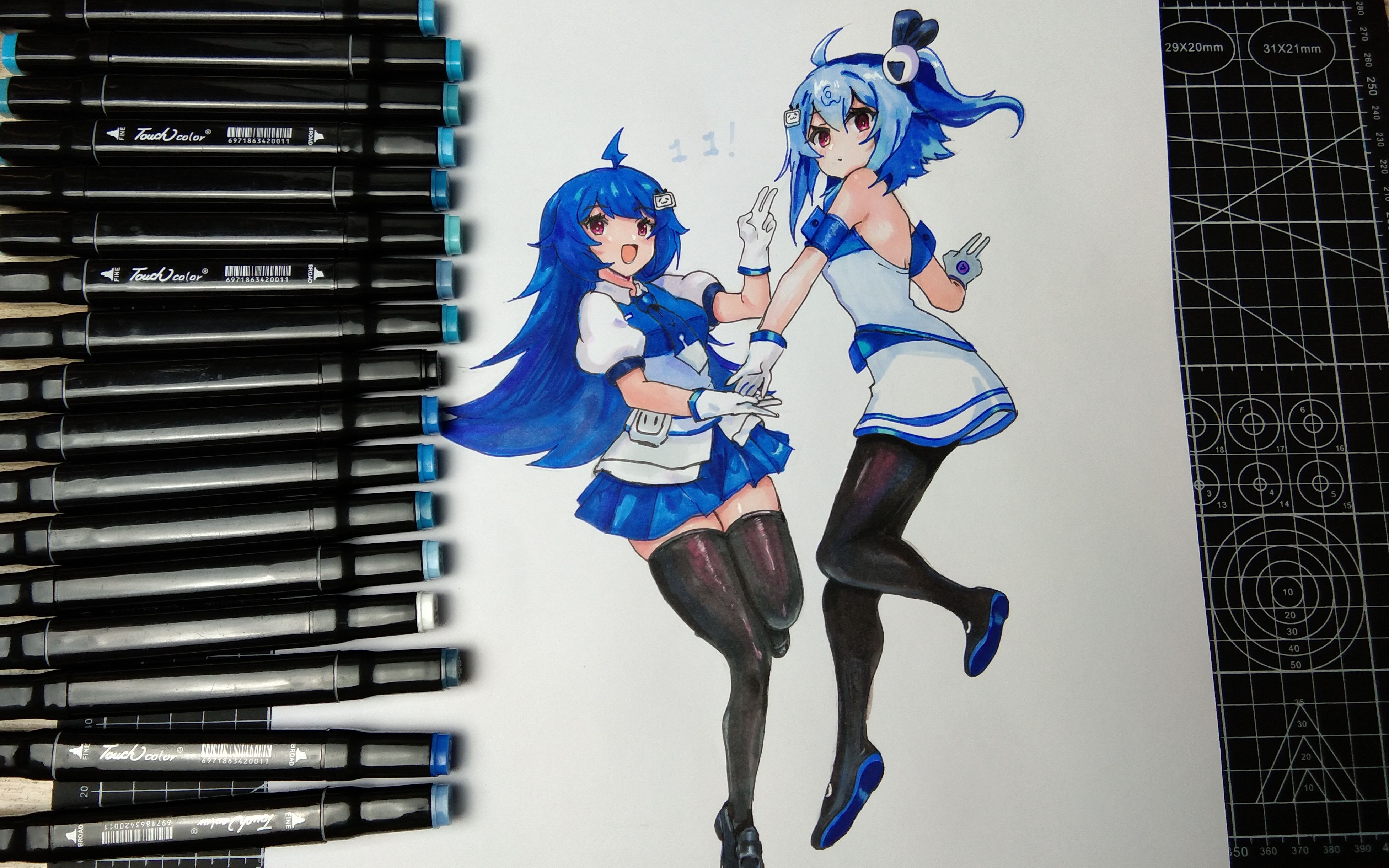 活动作品手绘2233你胖了11周年快乐