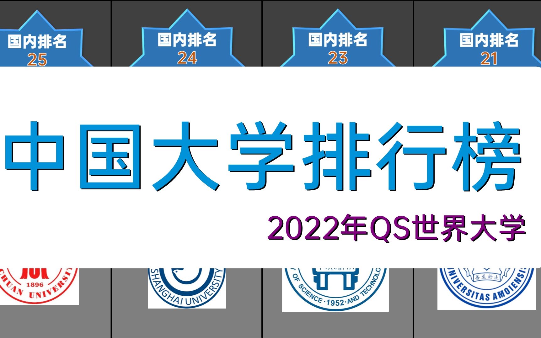 2022中国大学最新排名哔哩哔哩bilibili