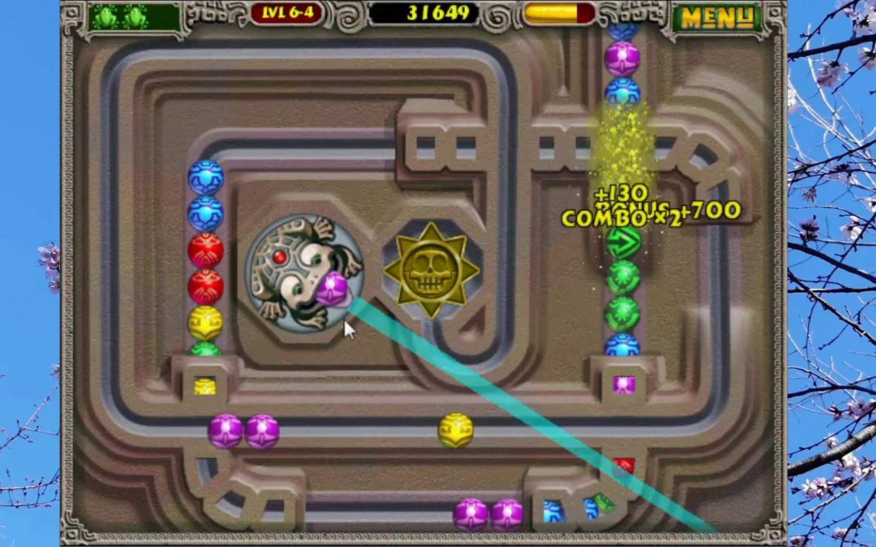 【单机游戏】怀旧经典-祖玛6-4关卡挑战-1分37秒通过