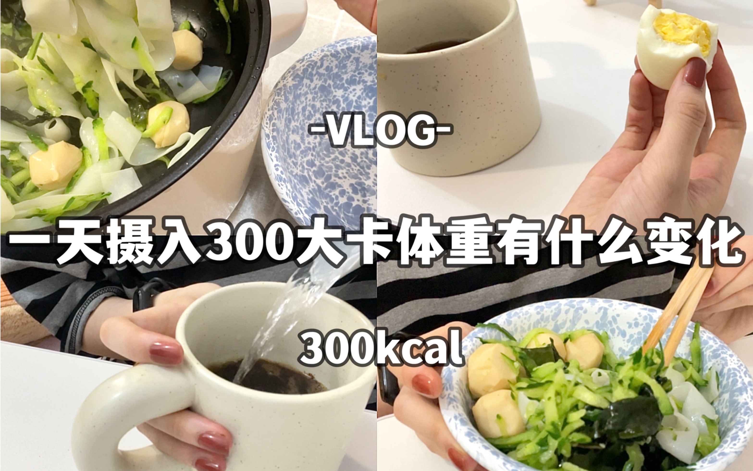 VLOG:一天摄入300大卡 体重有什么变化?哔哩哔哩bilibili