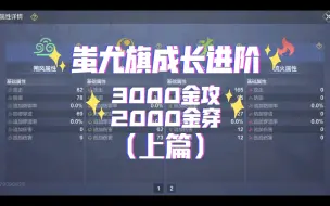 Скачать видео: ［妄想山海］蚩尤旗成长进阶，3000金攻2000金穿如何合理堆数值，超详细教程来了（上篇）