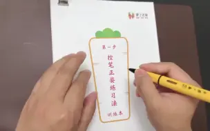 下载视频: 【萝卜写字】（全集）萝卜正姿五步练字法