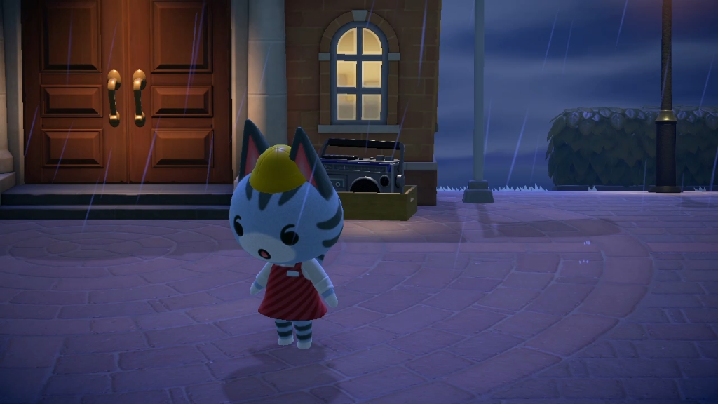 【动森】柠檬娜雨天戴小黄帽唱歌