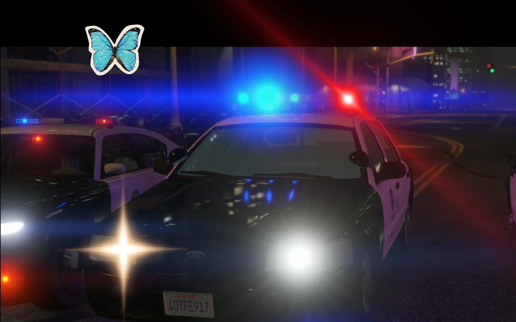 gtaol 转子灯 警车展示,这爆闪就离谱