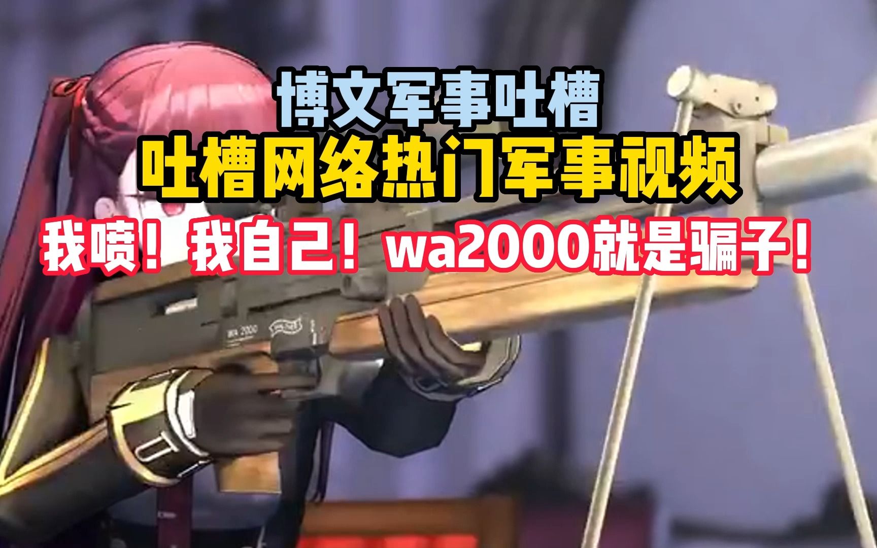 吐槽一下网络热门军事视频 我喷我自己!wa2000你就是个骗子!哔哩哔哩bilibili