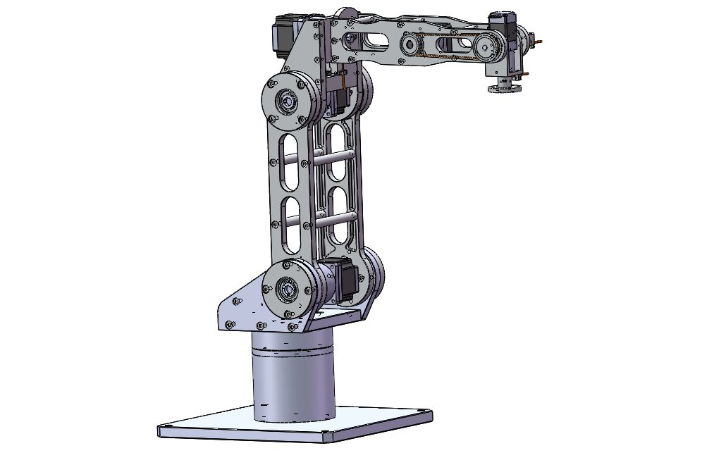 六轴机械臂设计,全参数化可编辑,零件都有工程图设计?