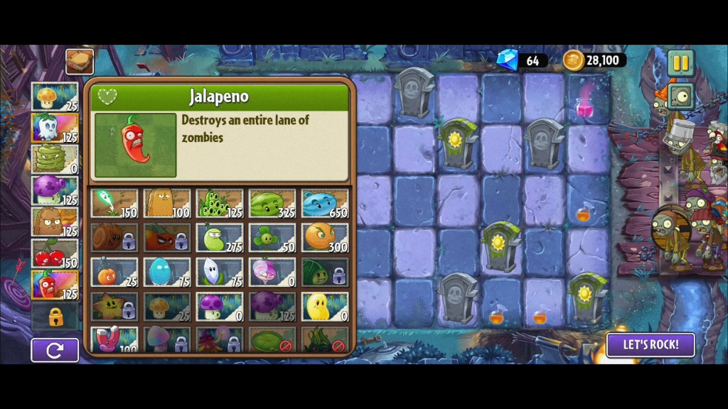 植物大战僵尸2反茂版营救黄金蓓蕾4,5:只用大喷菇艰难守住