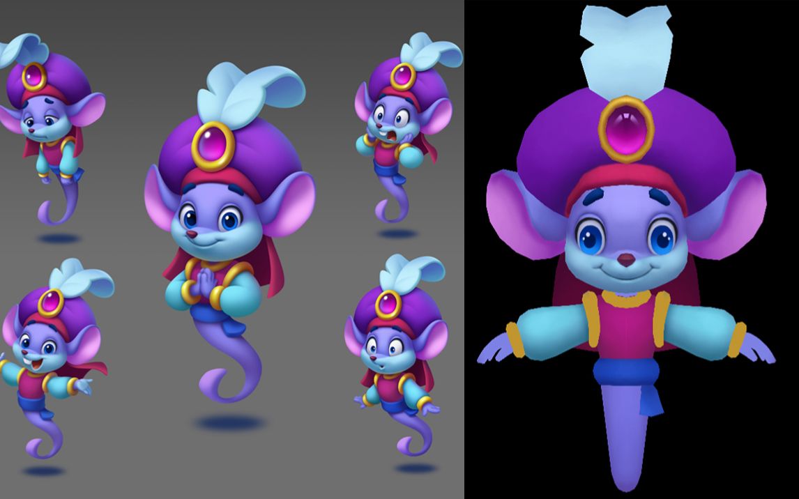 【贴图制作】卡通版老鼠精bodypaint3d贴图绘制全流程教学!