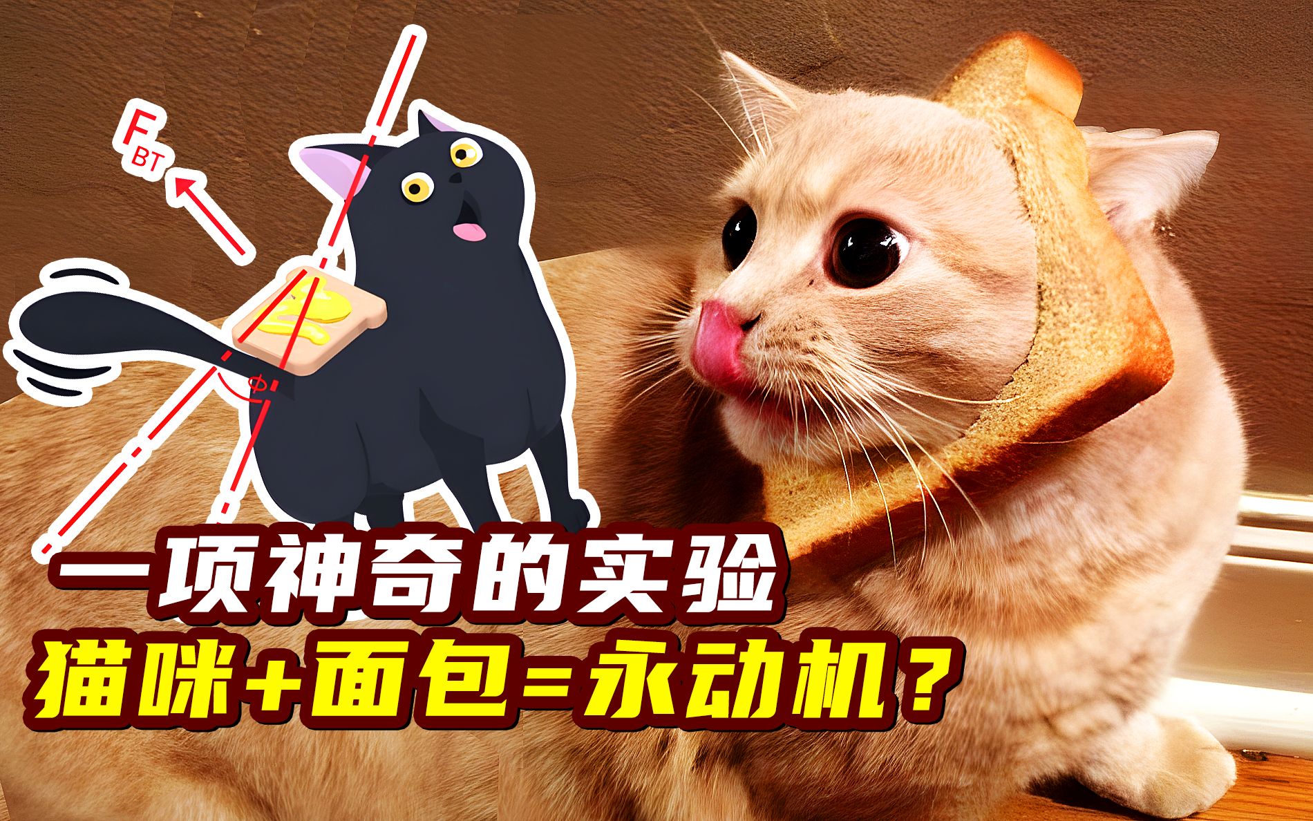 这项实验太神奇了,竟然用猫和面包做出了永动机!