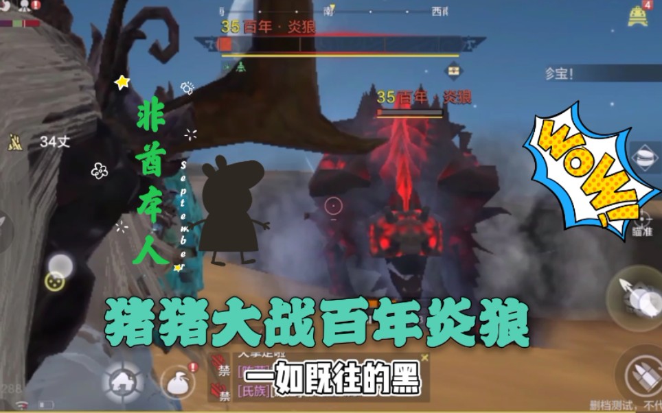 妄想山海:猪猪大战百年炎狼,非酋本人