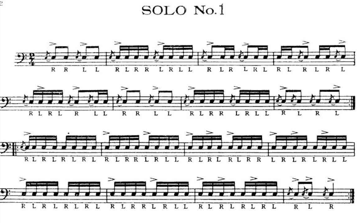 [图]Charley_Wilcoxon_-_150_rudimental_solo_n_1-4_music_notes