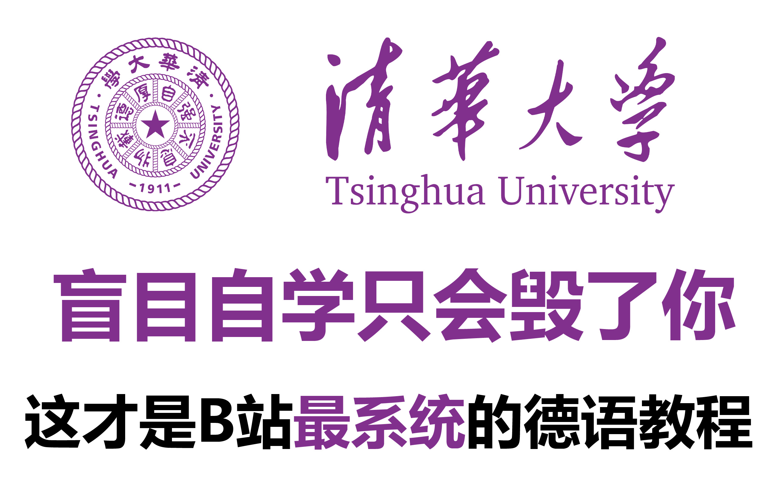 [图]【整整600集】清华大学教授德语公开课，从0基础到德语C1，全程干货无废话，包教包会（附赠德语学习教材）