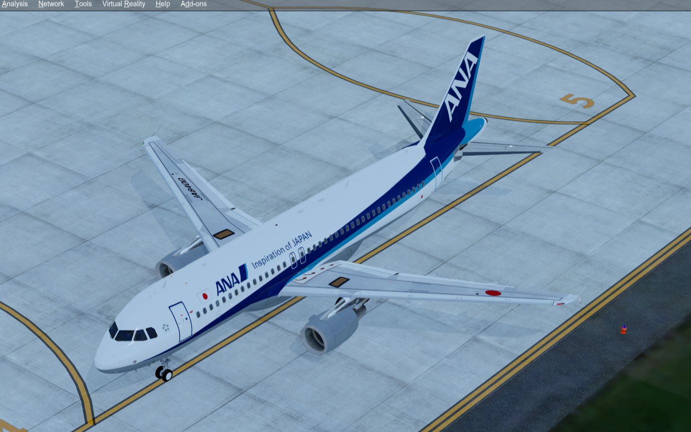 全日空a320-214长飘轻降松山