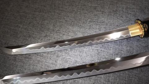 日本刀，短刀新刀期，无铭5500全包-哔哩哔哩