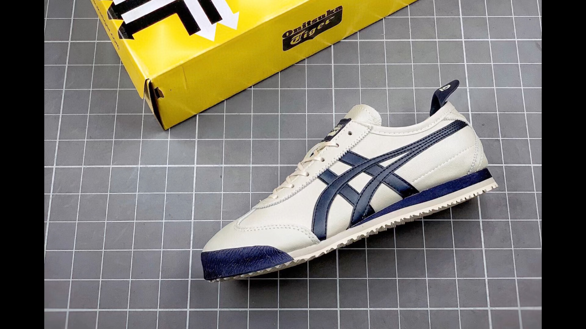 亚瑟士 Asics Onitsuka tiger 鬼冢虎深蓝皮面低帮运动鞋哔哩哔哩bilibili