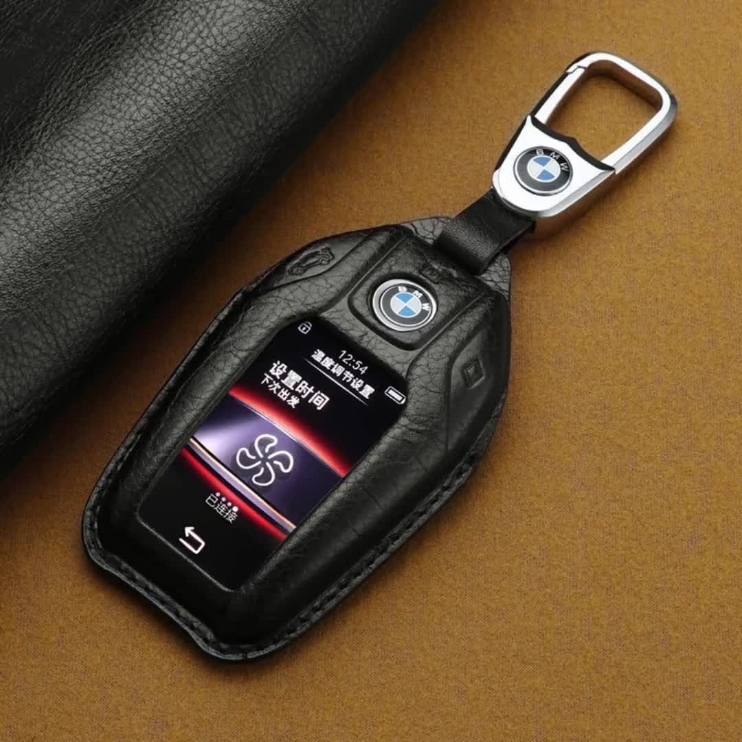 宝马液晶钥匙套7系740li7305系535le530真皮包扣触屏x3x5x7全包套4088