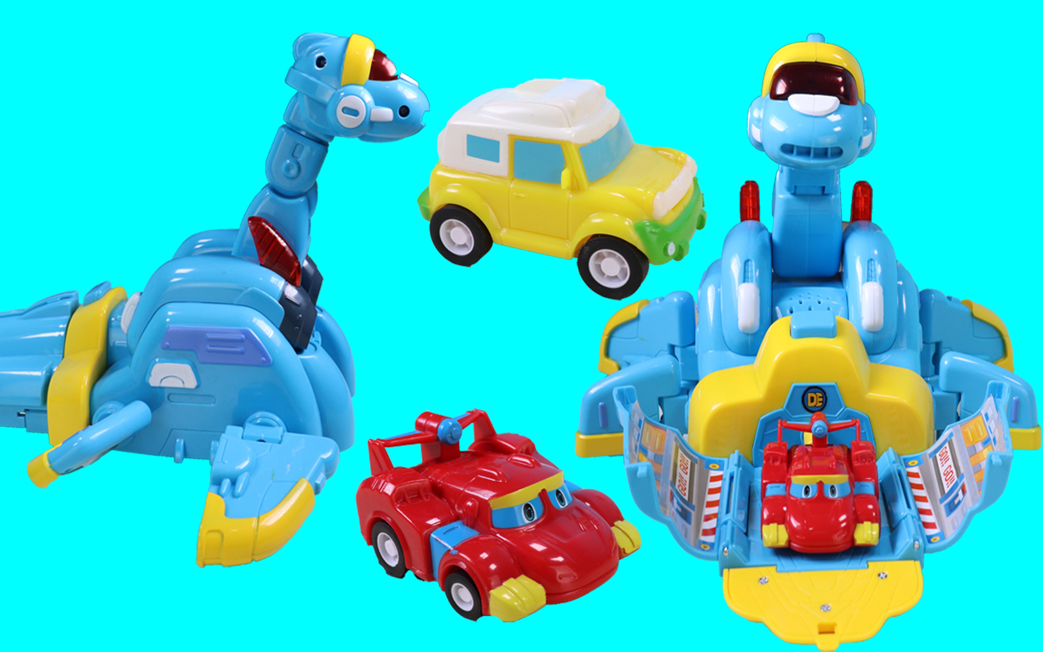 帮帮龙出动发射基地套装玩具韦斯和博士小车齐出动