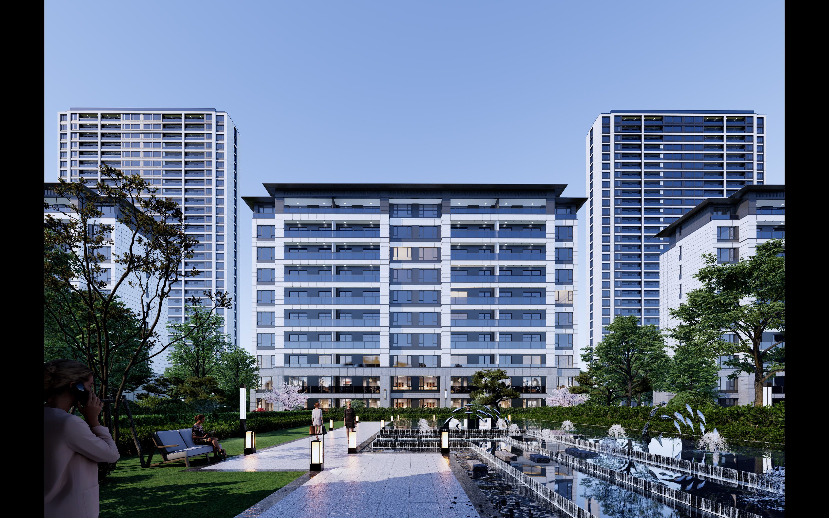 enscape2023r06-2期新中式住宅标准化sketchup模型场景分享,下载地址