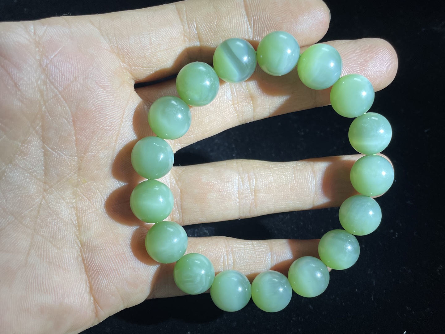 俄碧猫眼手串卡12mm