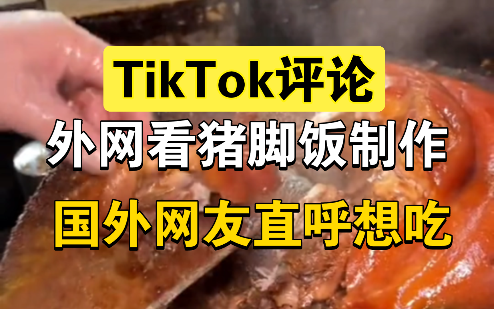 【TikTok】外国网友看中国猪脚饭制作流程,纷纷表示自己也想尝尝哔哩哔哩bilibili