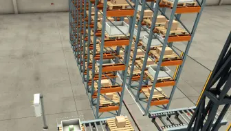 Factory IO 双货架立体仓库仿真入库策略演示