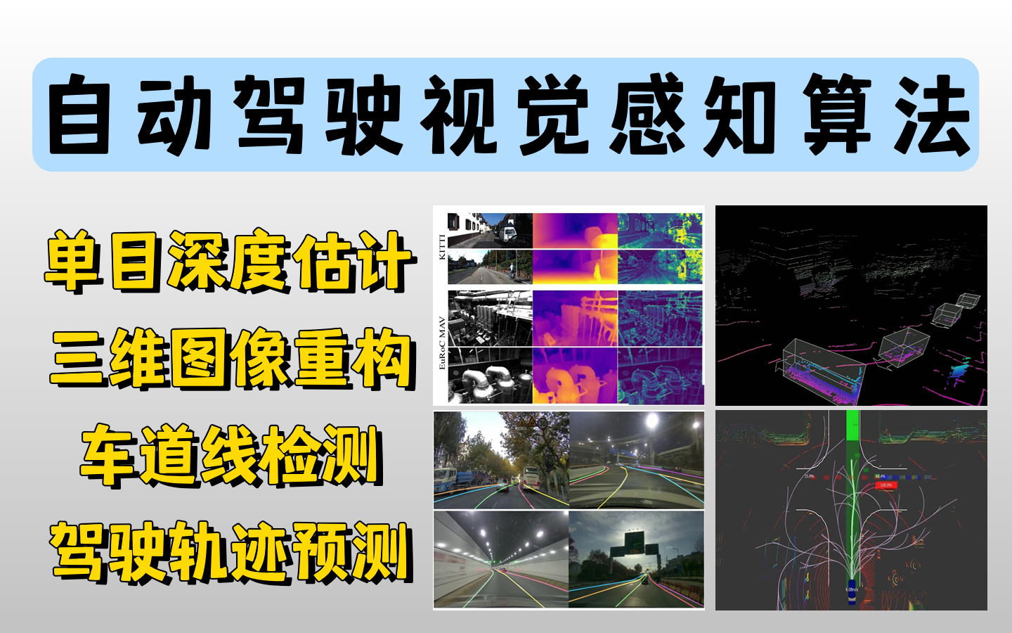 基于深度学习的视觉感知算法全系列!终于有人把自动驾驶视觉方向必备的算法知识点讲透彻了!从原理到实战!哔哩哔哩bilibili