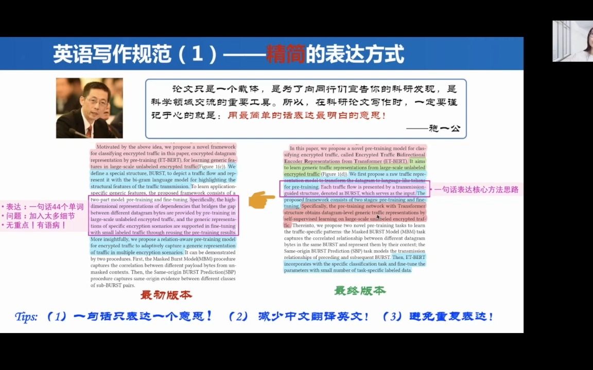 [图]《英文学术论文写作指南》第九讲 英文学术论文之英文规范——如何做到简洁与严谨