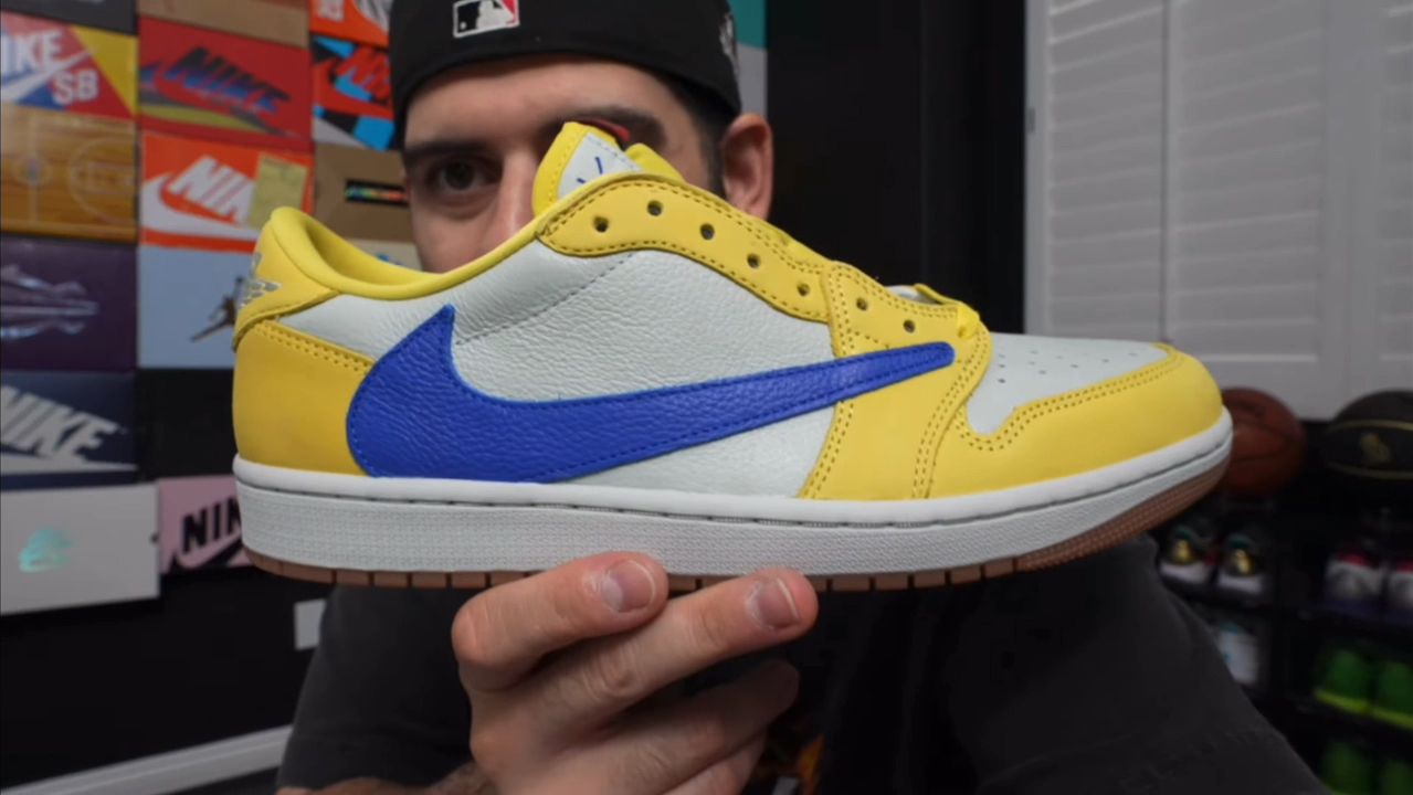 travis scott x jordan 1代 ts aj1 黄倒钩 7.0|qias omar