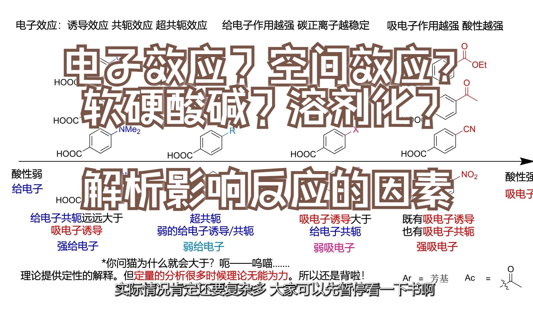 [猫猫有机#2]电子效应 亲核性 软硬概念分不清?一个视频解析影响反应的因素哔哩哔哩bilibili