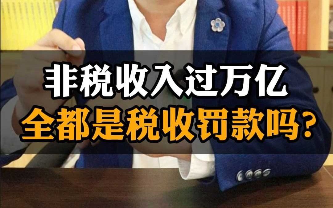 非税收入过万亿,全都是税收罚款吗?哔哩哔哩bilibili