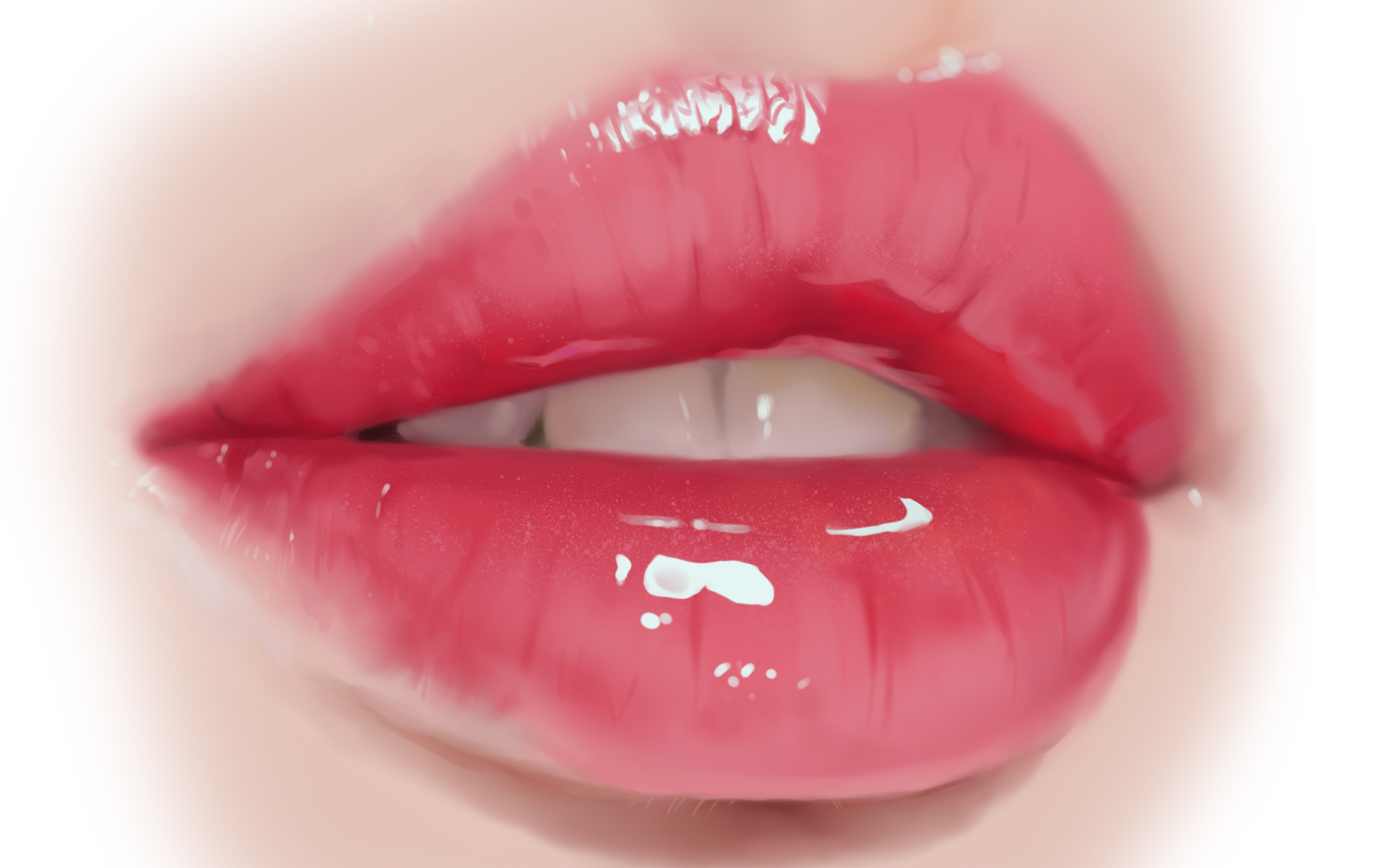 【厚涂】只需添加一点点细节,少女感的粉嫩q弹嘴唇,你也能画出来!