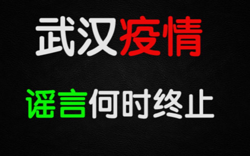 武汉全部大学生信息被全网曝光?比疫情更恐怖的是人心!哔哩哔哩bilibili