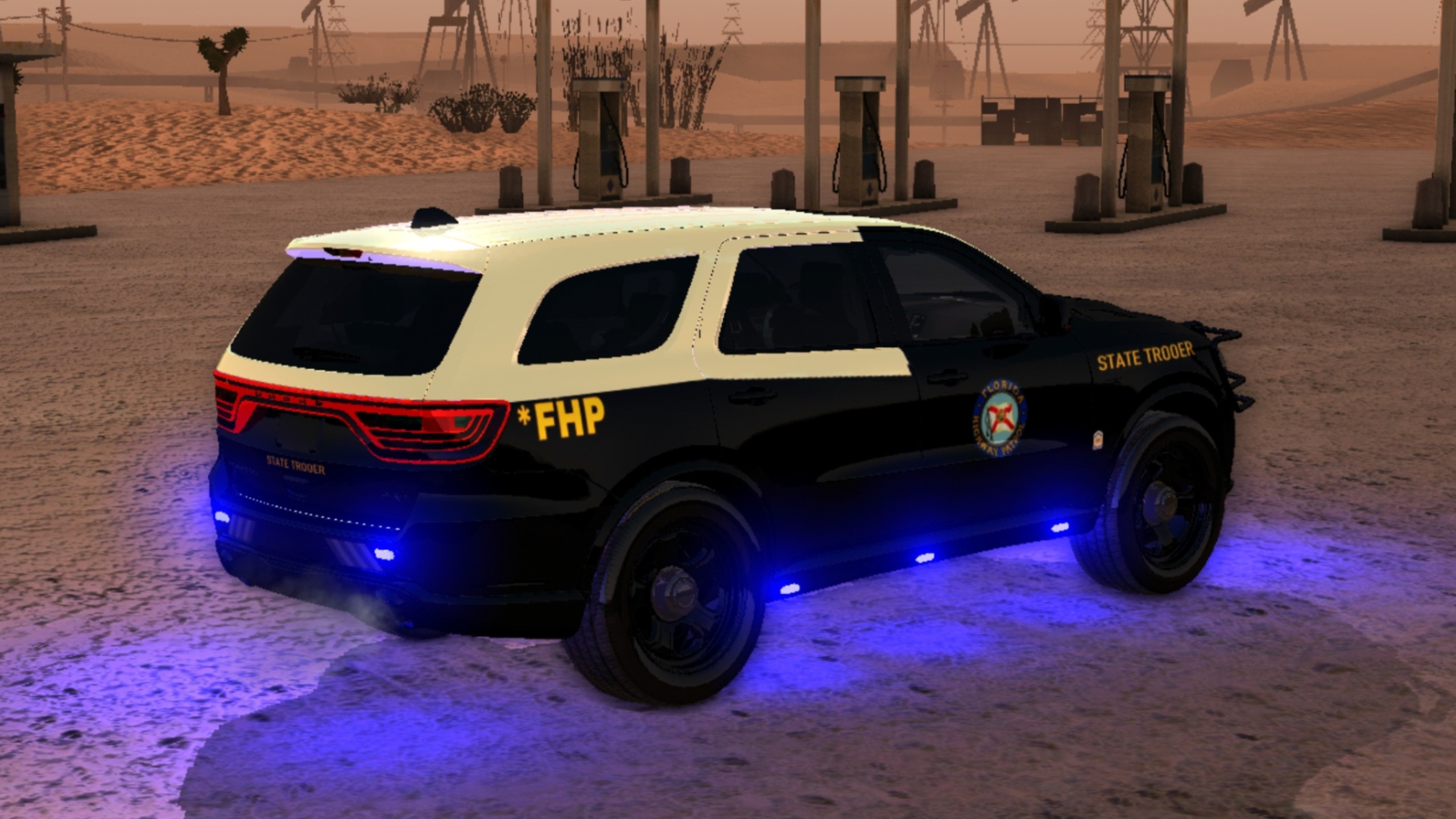 佛罗里达州警fhp 道奇durango警车模型展示