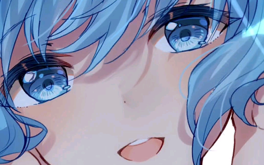 壁纸 初音未来 蓝白撩发