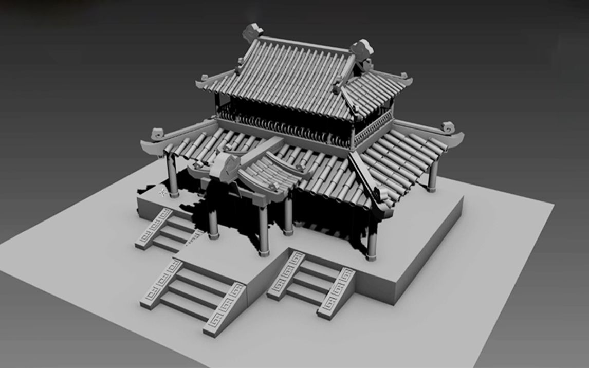 【3DMAX】零基础学习古建筑场景模型建模,超详细场景搭建|建模思路教程哔哩哔哩bilibili