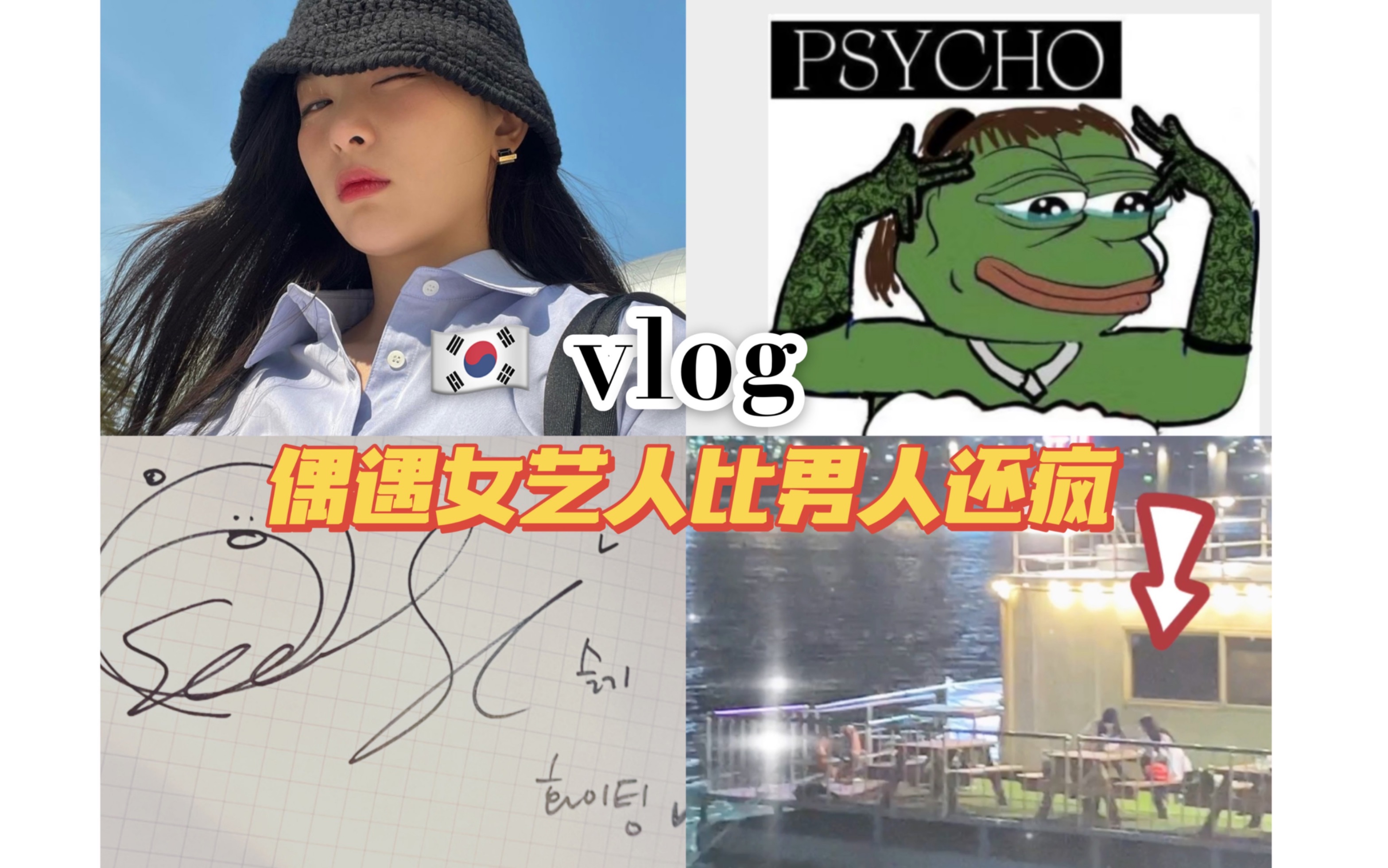 【韩国留学vlog】划粉偶遇姜涩琪、韩韶禧|开“线下签售”以致精神失常哔哩哔哩bilibili