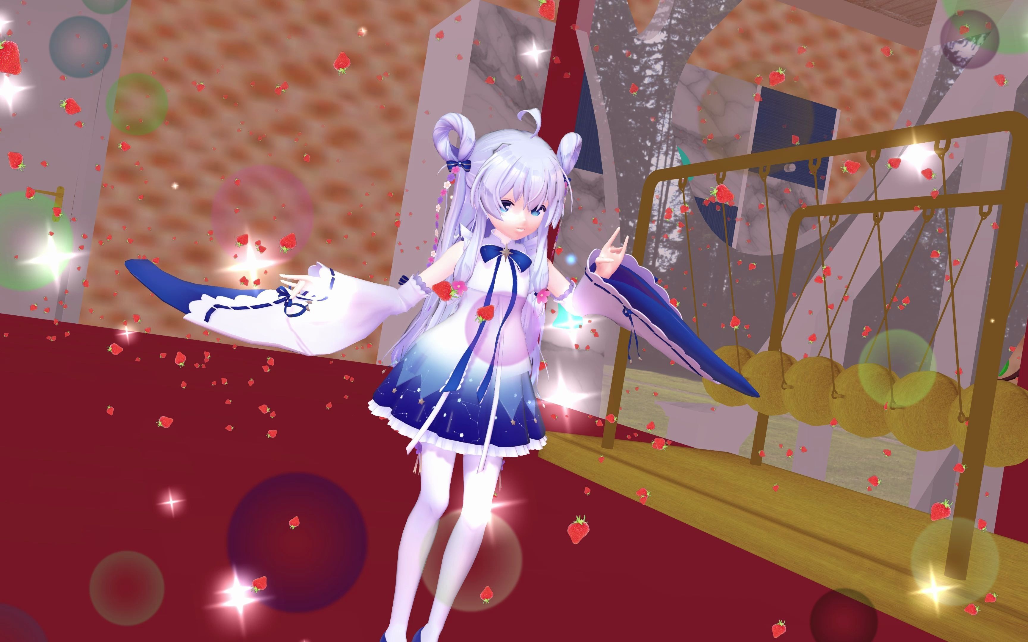 场景配布美少女花骑士百可花