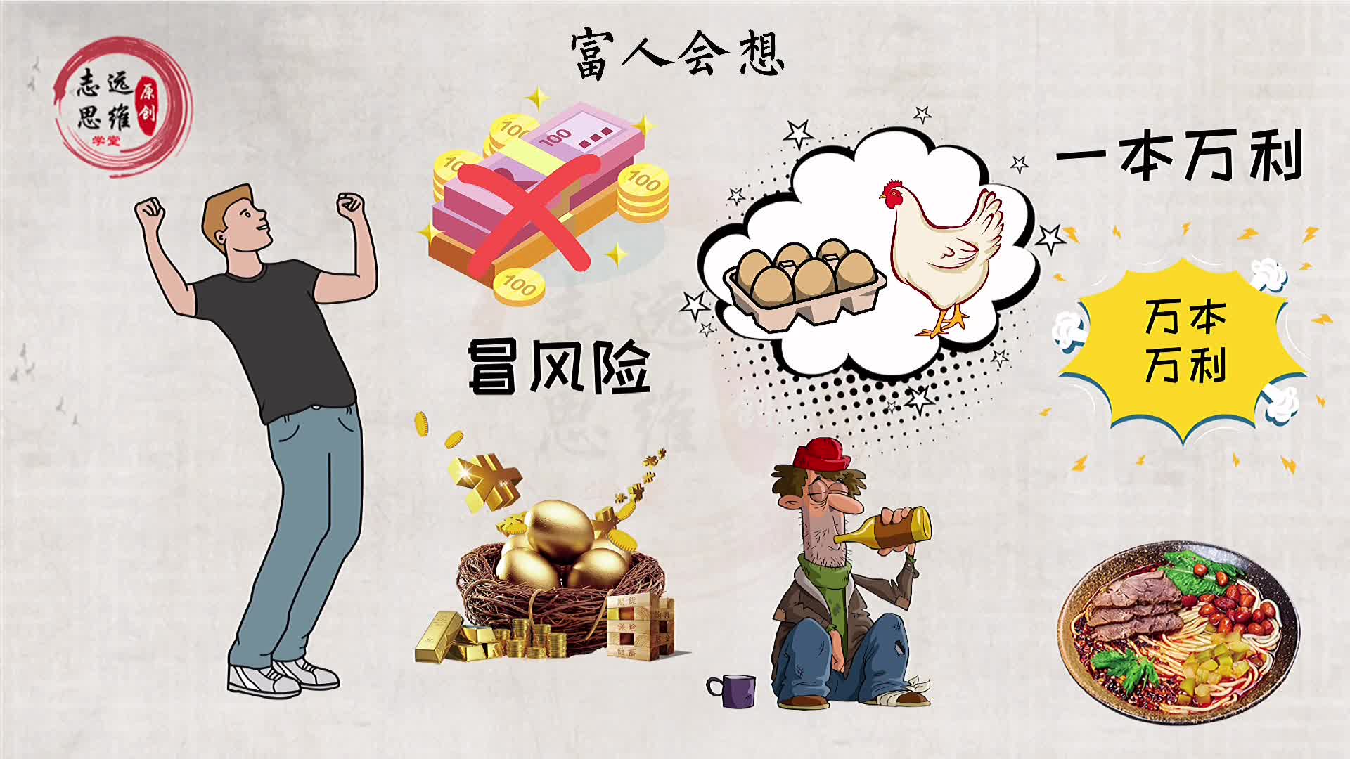 同样是投资,为啥穷人老想着一本万利,而富人想的却是万本万利?